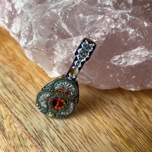 Vintage Micromosaic guitar brooch